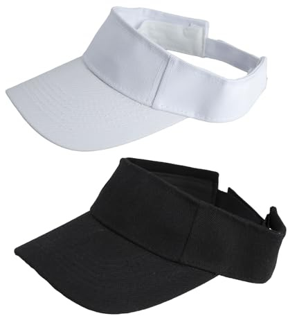 Gkhlg Pack of 2 Sun Hat Kids Breathable Adjustable Velcro Unisex Running Visor for Ages 4-10 Baseball Cap for Outdoor Activities Travel Leisure