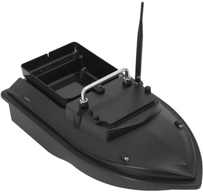 Futterboot Angeln 500m Fernbedienung mit Doppeltem Motor 1,5kg Laden Fischerköderboot mit 5200mah Batterien RC Boot Angeln Köderboot Intelligente Rückkehr Karpfenangeln für Angler (Schwarz)