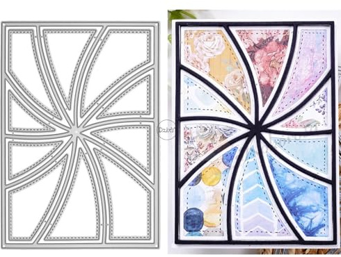 Patchwork Geometric Background Board Metal Cutting Dies for Card Making | Embossing Die Cuts Set for DIY Scrapbooking Paper Wedding Album Decor Stencils Supplies Machine Festivals Crafting Templates