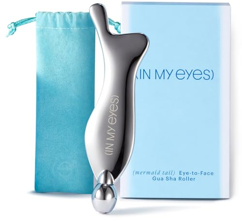 In My Eyes Gua Sha Tool for Face & Eye, Stainless Steel Gua Sha Facial Massager Tool for Reduce Puffiness, Ease Facial Tension & Promote Lymphatic Drainage