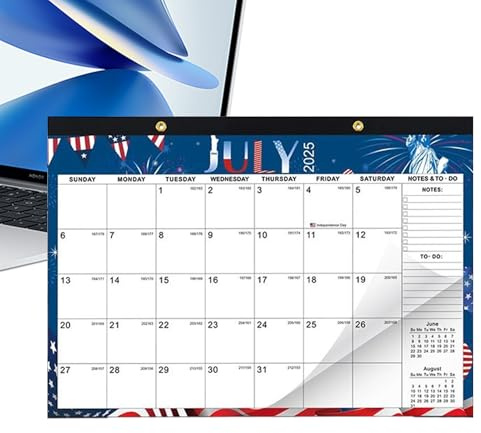 Wandkalender Juli 2025–2026, monatlicher Wandkalender 2025–2026, saisonal, Anti-Ink Bleed Urlaub, Lehrerbedarf für Terminplanung, To-Do-Liste, Ziele, Organisation von Terminen