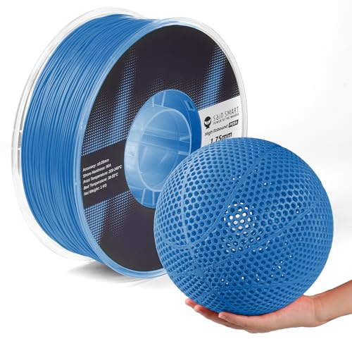 SainSmart PEBA High Rebound 90A Flexible Wire, 1kg, Super TPU with 78% High Rebound, 20% Lighter and 2x Faster Printing, Nylon Based Strength, Adjustable Flexibility, 1.75mm, blå