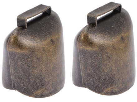 SHINEOFI 2 pezzi Campane per Bovini in Metallo Campanacci Resistenti e Decorativi per Pascolo Campane Vintage per Mucche e Bestiame Bellissime e Funzionali per Allevamento