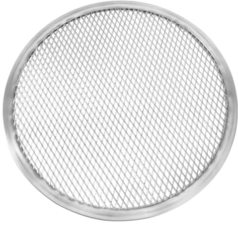 HOMSFOU Bandeja para Hornear Pizza Multifunción de Aluminio 12 Pulgadas Redonda para Horno Doméstico, Molde para Pizza, Plato para Panadería y Suministros de Cocina