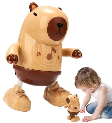 Dancing Capybara Toy - Interactive Dancing Plush Doll with Light Up and Music, Battery Powered Shaking Animal | for Children Play Gift