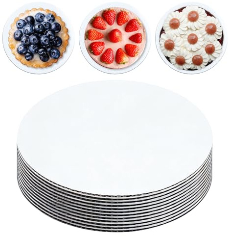 RunXinDa 30 Stück Tortenplatten 30cm Weiß | Stabil und lebensmittelecht, aus hochwertiger Pappe, ideal für Tortenboden, Käsekuchen und Partys.