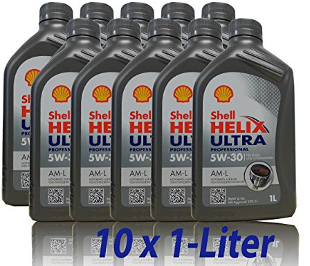 10L 10 Liter SHELL Motoröl Öl HELIX ULTRA Professional AM-L 5W30 für BMW LL-04
