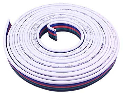 LitaElek 20m 22AWG RGBW LED Streifen Verlängerungskabel 5 polig RGBW 5050 LED Strip Extension Cable Cord Band Verlängerung Kabel Stripe Anschlusskabel 5 Pin Verbindungskabel Verbinder