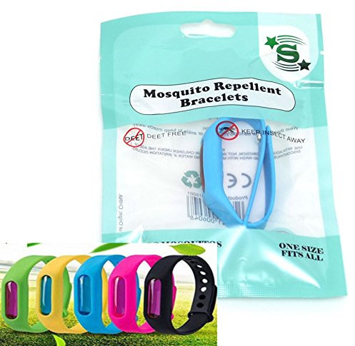 SHATCHI Gift for All Occasions Limited Natural Repellent Mosquito Insect Bracelet Non Toxic Deet-Free Band Soft Rubber Material