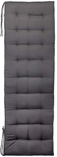 Brandsseller Bankauflage 120x40x4 cm – Sitzkissen für Gartenbank & Essbank – wasserabweisend, pflegeleicht & weich gepolstert für drinnen & draußen - Dunkelgrau