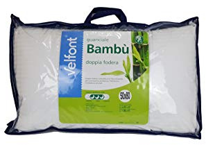 Velfont Oferta almohada/cojín de bambú con funda 70% algodón 30% bambú