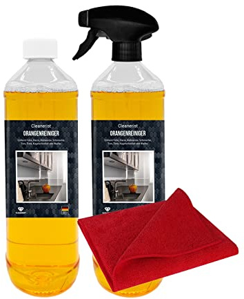 2 lOrangenreiniger Konzentrat I Reinigungsmittel I Universalreiniger I Glasreiniger I WC-Reiniger I Badreiniger I Küchenreiniger für Haushalt.Industrie I mit Sprühflasche