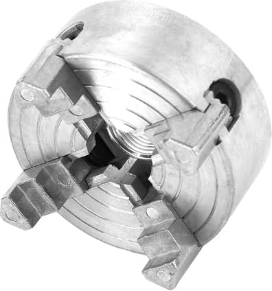 Z011A 4-Jaw Chuck Clamp Metal Lathe, Sturdy Zinc Alloy Self-Centering Wood Turning Accessory, CNC Milling Drilling Tool Replacement