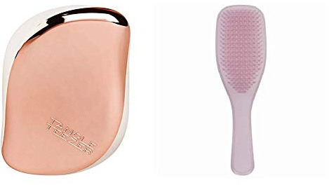 Tangle Teezer - Compact Styler Rose Gold Cream | Die Haarbürste für unterwegs - Für jeden Haartyp geeignet