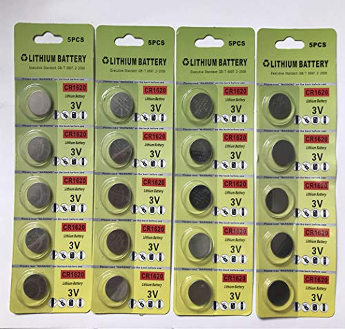 CR1620 3V Batterie au Lithium (20 Sacs) - CR 1620. Pile en Monnaie