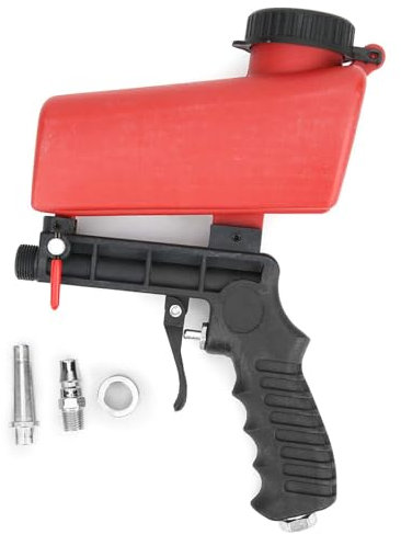 Sabbiatrice Pneumatica, Portatile Sabbiatrice Aria Multifunzione Sabbiatura Strumento Kit Pistola Sabbiatrice Pneumatica per Sabbiatura a Ruggine per Levigatura Manutenzione Automobilistica Ruggine