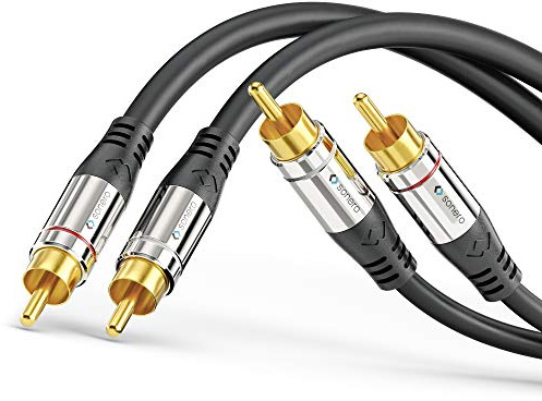 sonero Cinch Stereo Audio Kabel Audiokabel 2x Cinch Stecker vergoldet 12,5m