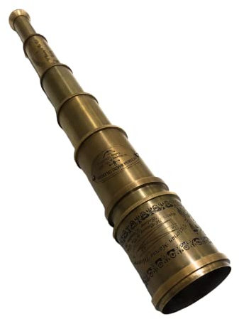 Handicrafts Piraten Spyglass Zielfernrohr, Messing Handheld Teleskop Weihnachten Geschenk Camping Wandern Antik Teleskop Mann Männer Geschenk Frauen Frau Geschenk