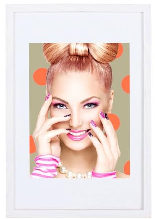 IDEAL TREND Bilderrahmen Lifestyle Plexi Foto Rahmen Collage Wanddeko Poster S111: Farbe: Weiß | Format: 50x70