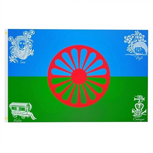 BOBIJOO JEWELRY - Bandera Gitana Sara Niglo Erizo Verdín Camarga 150x90cm