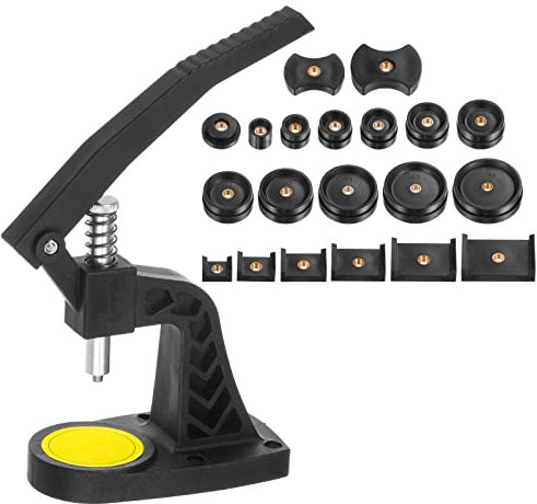 sourcing map Watch Back Case Press Set, Watch Press Set Watchmaker Repair Tool with 20 Dies Mould for Back Case Close, Black