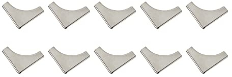 METALLIXITY 10Stk Buch Eckenschutz Metall Dekorativ Kante Cover Silber Ton | für Album Menüs Tagebuch Gehäuse Box