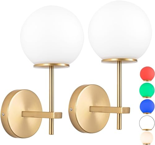 Wall Sconces Battery Operated Wall Lamp Set Of 2 Dimmable，Battery Powered Wall Light Fixtures With Remote Control-non Hardwired Sconce-Easy To Install-for Bedroom Farmhouse Bedside Reading Light ( Col