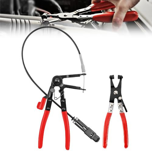 Pince pour Collier de Serrage, 2 PCS Pince Collier de Serrage Durite Pince de Serrage de Tuyau, Pince Durite Autoserrant pour Réparation de Voiture 620mm