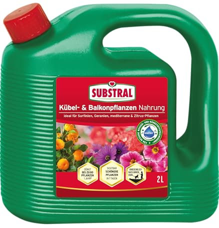 Substral Spezial-Flüssigdünger für Balkon- & Kübelpflanzen, 2L - Langanhaltende Blütenpracht & Gesundes Wachstum
