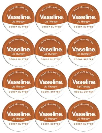 MM Lip Therapy Cocoa Butter 20g – Pack of 12 | Moisturising Lip Balm for Dry & Chapped Lips | Softens & Protects | Pocket-Sized Lip Care + Free Skincare Sample