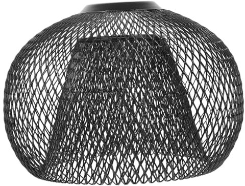 DOITOOL Deckenlampe Flur Hohler Lampenschirm Lampenschirme Dekorativer Lampenschirm Lampenschirme Kleiner Lichtlampenschirm Drahtlampenschirm Metallkäfig Lampenschirm Für Pendelleuchte Schwarzer
