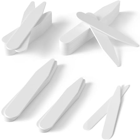 ZUWIJEQ 50er Set Kragenstäbchen für Herrenhemden in 5 Größen - Kragenverstärker aus Stäbchen für einen perfekten Sitz des Hemdkragens, Ideal als Geschenk für Vater oder Ehemann,