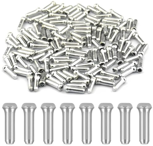 SGERUFZ 100 pz Manicotti Terminali, Tappo Terminale, Cavo del Freno per Fune del Freno, copri freno bici, filo freno bicicletta