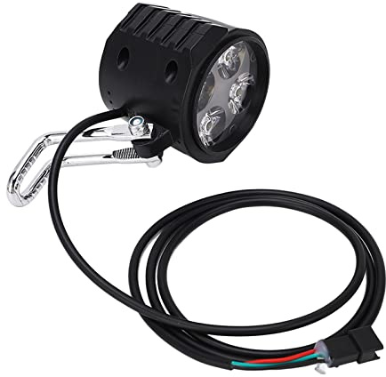 SUPYINI 10-Zoll-Elektroroller-Frontlicht Universal 12-72V 2-in-1 E-Bike-Hupe-Scheinwerfer für Fahrradzubehör