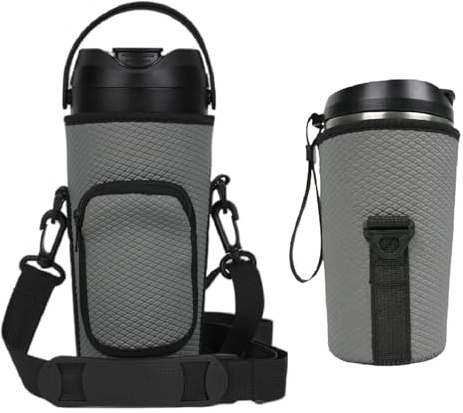 Pack of 2 Flip Portable Blender Bag Protective Case Cover Non-slip Sleeve Waterproof Pouch Compatible With nutribullet Flip Portable Blender NBPB50350AK/NBPB10350 (Grey)