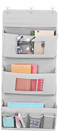 BUGUUYO Wandorganizer Für Kosmetik Mehrschichtiger Hängeorganizer Für Tür Oder Wand Graue Aufbewahrungstasche Für Zuhause Und Büro