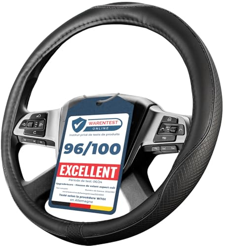 Upgrade4cars LKW Lenkradbezug 44-46 cm Schwarz Lenkradhülle Universal | Passend für die meisten Fahrzeuge | Schützt Ihr Lenkrad vor Abnutzung | Sommer & Winter | erprobte Qualität