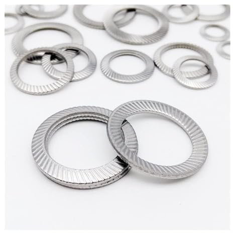 Rondelle in acciaio inossidabile, guarnizione zigrinata, 50 pz 304 Disco In Acciaio Inox Molla Seghettata Rondella Zigrinata Guarnizione Elastica M2.5 M3 M4 M5 M6 M8 M10 M12 M14 M16 DIN9250 A2-70