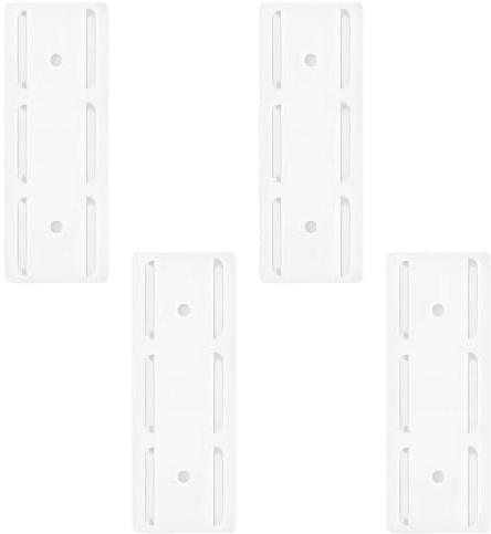 Paquete de 4 Auto Adhesivo Fijador Power Strip,Enchufe De Pared Fijo,Fijador de Soporte de Regleta,Soporte para Toma de Corriente Fija de Pared sin Perforación,para Routers,Cajas de Pañuelos