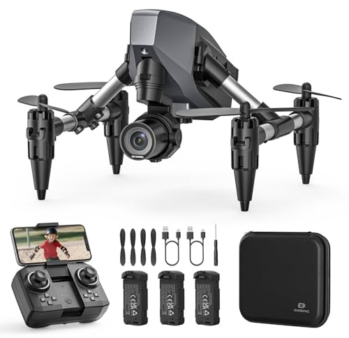 DEERC D21 Mini Indoor Drone with Camera for Kids 1080P, Small RC Quadcopter for Beginners with 3 Batteries, Optical Flow Positioning, 3D Flip, One Key Start, Easy to Fly Toy Gifts for Boys and Girls