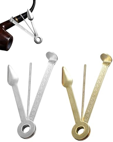SCJJZ 2 pcs Pfeifenstopfer, Pfeifen Zubehör, Pfeifenbesteck,3-in-1-Aschereinigungswerkzeug,Pfeifenzubehör, Pfeifenreiniger Pfeifenstampfer Pfeifenstopfen aus Metall