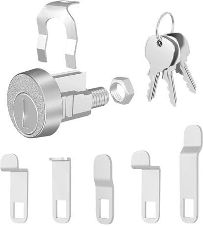 Serrure de boîte aux lettres | Cylindre de serrure en de zinc avec 3 clés pour entrée, jardin, terrasse, cour, balcon, chemin de jardin, piscine