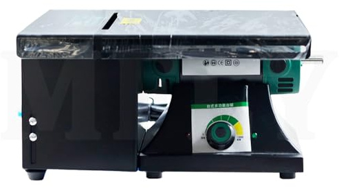 Mini Table Saw & Rock Lapidary Polisher Machine - 1850W 220V, 800-12000r/min Adjustable Speed, 5cm Cutting Depth, with Flexible Shaft Cooling Pipe, for Jewelry Rock Cutting Jade Polishing