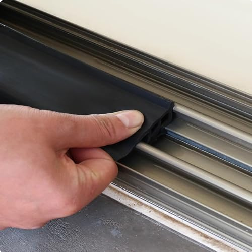 Deflector de Lluvia Puerta para Ranura Ventana Corredera - Ancho 18/23 mm, Barrera Impermeable de Lluvia para Puertas y Ventanas, 0.6/1/1.5/2m, Fácil de Instalar(18mm,0.6m)