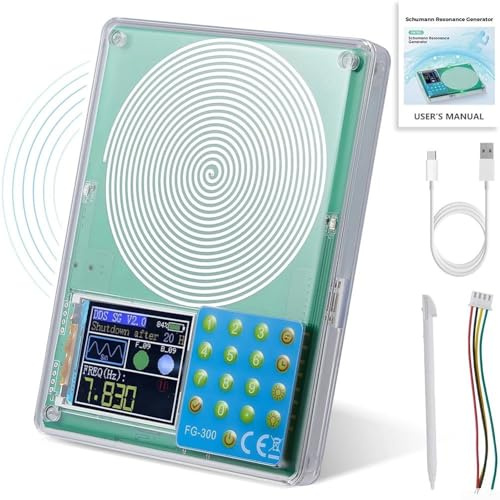 Hasaller Generatore di segnale di frequenza regolabile da 0,01 Hz a 200000 Hz per risonanza Schumann con forme d'onda multiple sinusoidale quadrata e onde quadrate smussate USB Powered Portable PCB De