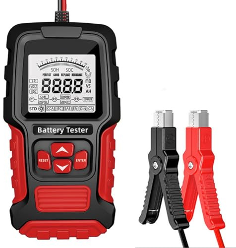 Hipzeepo Probador de Batería de Automóvil, de Batería de 12 V y 24 V, Analizador Automático de Batería para Herramienta de Prueba de Carga de Batería de Automóvil y Motocicleta