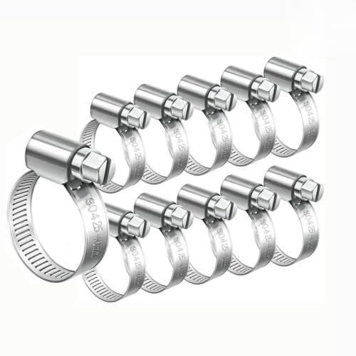 Colliers Serrage Reglable Inox 11 Pieces Metallique Durite Tuyau Plomberie Piscine Automobile Mecanique Ajustable Fixation Boulon Vis Etancheite Anti Fuite Echappement Gaine Chauffage Fixer