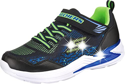 Skechers Jungen Erupters Iii Derlo Sneaker | Lässig, beleuchtet, blinkende Zehen, Schmetterlingsspitze, adaptiver Verschluss