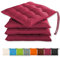 Gräfenstayn® Juego de 4 Cojines 40x40x3cm con Correas de sujeción para Interior y Exterior con Junta Oeko-Tex - (Fucsia)