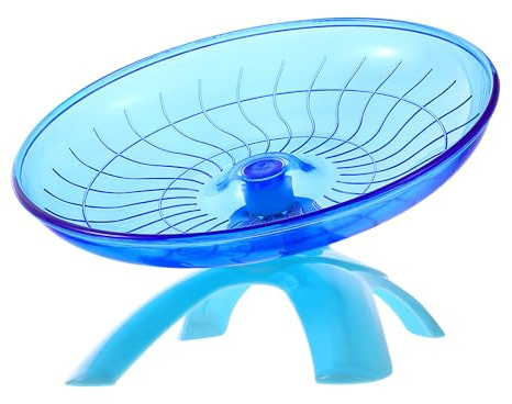 Hamster Flying Saucer Exercise Wheel Silent Plastic Running Wheel Playing Toy for Gerbils Squirrels Guinea Pig Hamster Running Sports Wheel (Random Color)